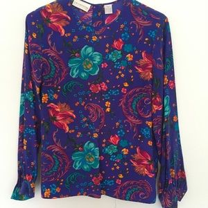 100%silk Liz blouse.